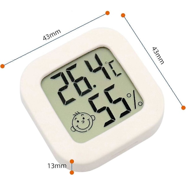 2025 Egnet 3 Dele Mini Digitalt Indendørs Termometer Hygrometer Fugtighed Temperatur LCD Display Bluetooth Sensor Trådløst Termometer Til Hjemmet, Kontor