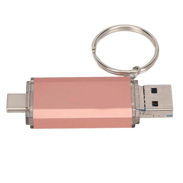 USB-minne med nyckelring Metall U Disk Vattentät Hög Hastighet 3.0 Typ C Micro USB 3 i 1 64GB YEMMA