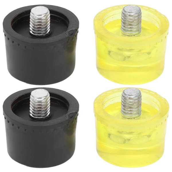 2 Sett Gummislaghodet Hammer Erstatningstips Sett Klubbe Tilbehør Gul Svart Dia 40mm