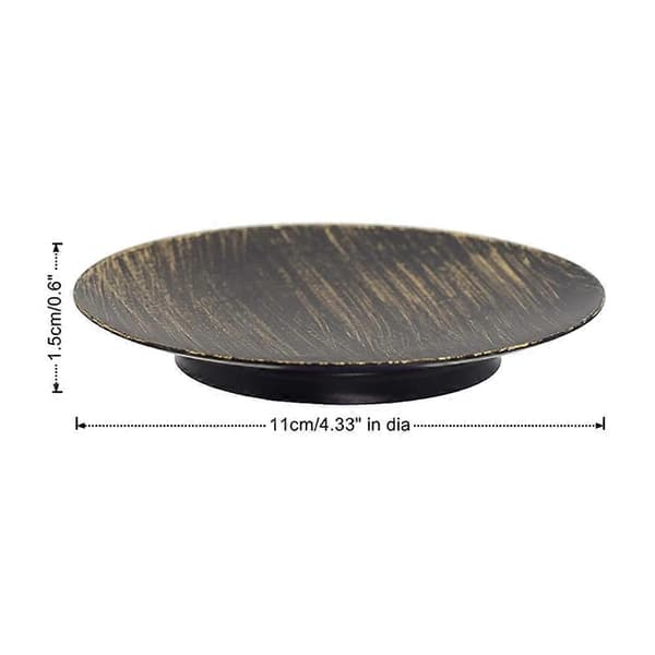 4 Pakk Lysestaker Plate, Lysestake for Søylelys Te Lys, Bursdag Middag Dekorasjon