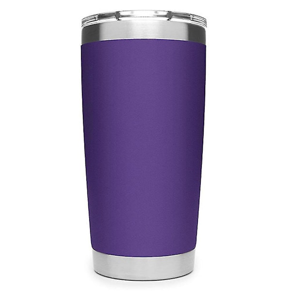 20 unssia Tumbler, ruostumaton teräs Magslider-kannella, violetti