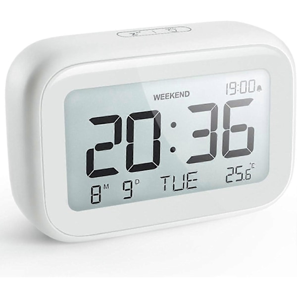 Digitalt Vækkeur til Soveværelse Rejse Kontor - Moderne Minimalistisk Stil med LCD-Display