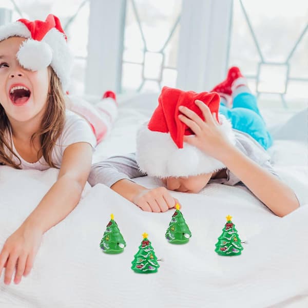 Grön Julgran Uppdragbar Roterande Gående Gran 4-pack