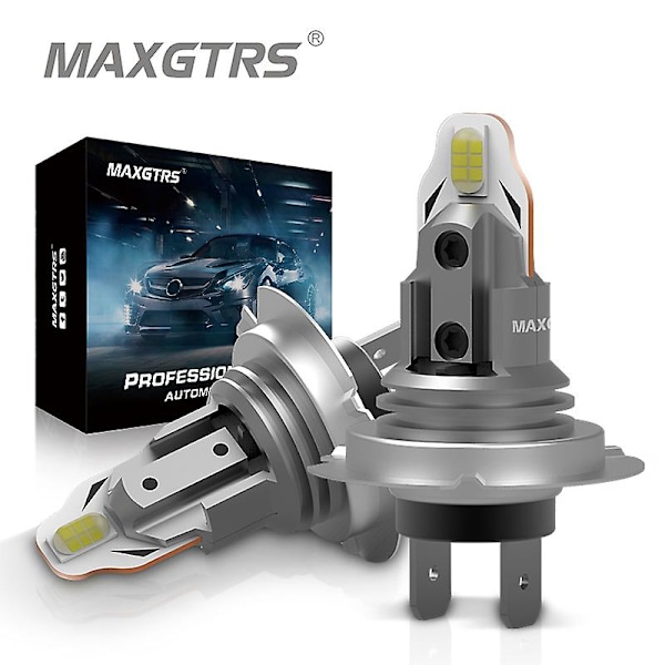 -h7 Led Forlygter Blæserløs Trådløs Mini Størrelse Design Til Bilforlygte 3570 Csp Led Pære 6500k Hvid 360 Graders Spredningsvinkel
