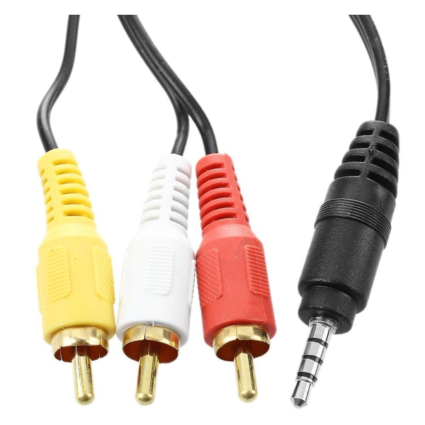 4,9ft 3,5 mm liitin 3 RCA-urosadapteriin AV-jatkojohto TV:lle VCD:lle DVD:lle