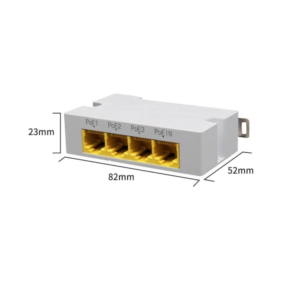 4port Gigabit Poe Extender 1000m 1 To 3 Network Switch Repeater Ieee802.3af/at Plug&play For Poe Sw