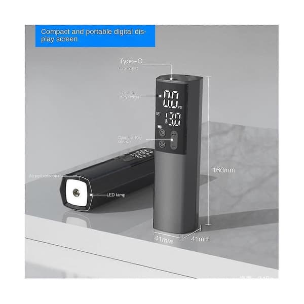 Bil Däckpump Smart Luftpump Multifunktionell Luftpump Inflator Biltillbehör-XinHan
