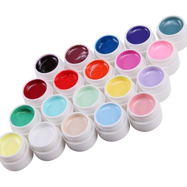 20 färger Lot Gel Uv Range Pr Nail Tip Manicure