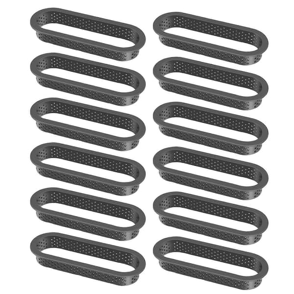 12 Stk. Ovale Terteformer Varme-Perforerte Kake Mousse Ringer Non-Stick Bakeutstyr Terte Mini Kakeform