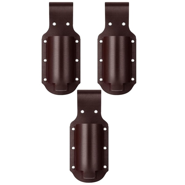 3-pack Klassisk Ölholster - Perfekt Gadget för Män i Alla Åldrar, Espresso Brun Läder, Holster