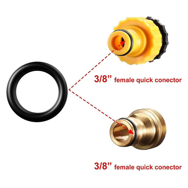 80 stk høytrykksvasker O-ringer For 1/4 M22 3/8 hurtigkoblingskoblinger Svart gummi høytrykksrenser tetningsringer