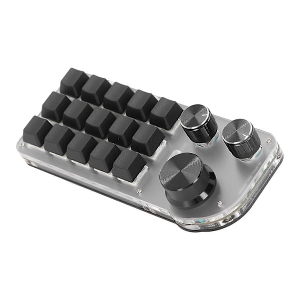 15 Tangenter 3 Rattar Programmerbar Knappsats Trådbunden USB Trådlös Bluetooth Blå Switch Mini Macro Mekaniskt Gaming Tangentbord YEMMA