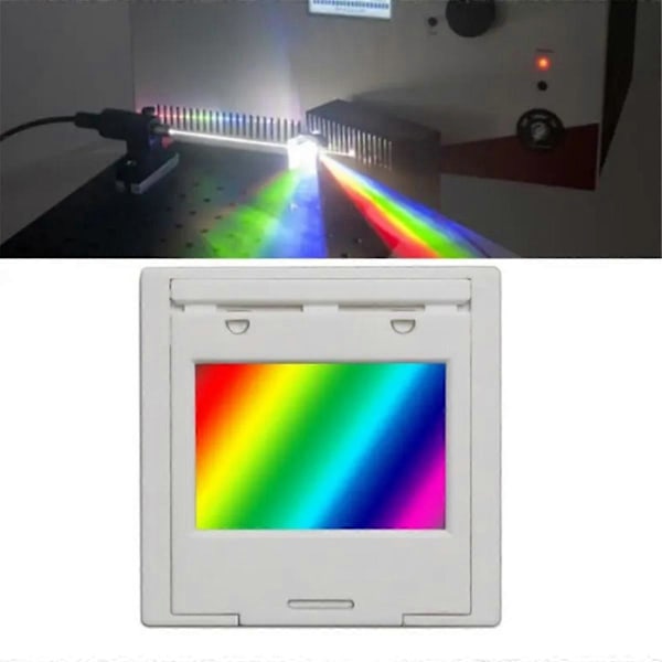 Transmissionsdiffraktionsgitter med ramme Linjespektrofotometer Diffraktionsgitter Optisk undervisningseksperiment D