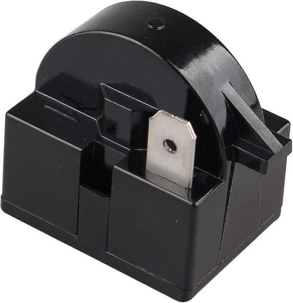 2-pak 15 Ohm enkeltbenet PTC-starterrelæ til køleskab, fryser og kompressor, sort, 30 cm
