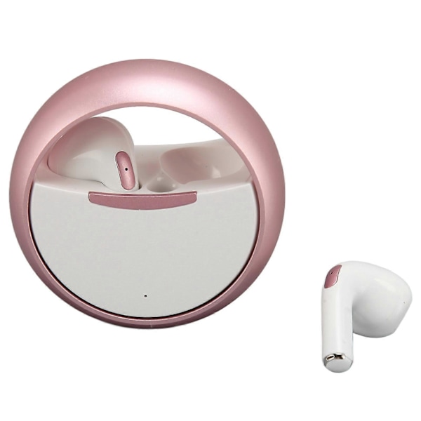Langattomat Bluetooth 5.0 -nappikuulokkeet, joissa on melunvaimennus, stereokuulokkeet, metalliset 360 astetta kääntyvät kuulokkeet musiikin kuunteluun, pelaamiseen ja puheluihin, pinkki