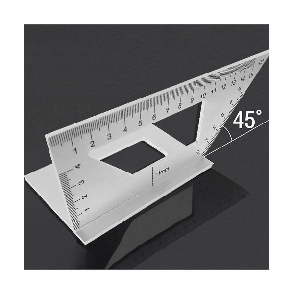 Multifunksjonell firkantet 45+ graders vinkelmåler T-formet målerverktøy for trearbeid