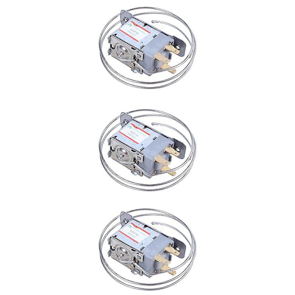 3x AC 220V-250V Volt 5(4)A 3-polig 5,8 mm axeldiameter Kylskåps termostat