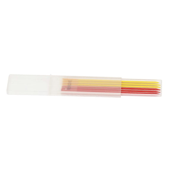 6 st Carpenter Pencil Refill 2.8mm HB Märkningsverktyg Set Kit för Träbearbetning Röd Gul Vax