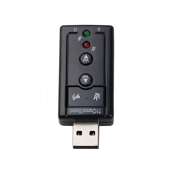 Virtuaalinen 7.1-kanavainen äänikortti Ulkoinen USB 2.0 Audio Mic Kaiutinsovitin Mikrofoni Stereo 3,5 mm:n liitäntä Kuulokemikrofoni Äänikortti
