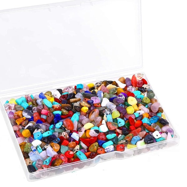 400 stk krystal ædelsten perler til smykker ring fremstilling, smykker stenchip perler til øreringe og B