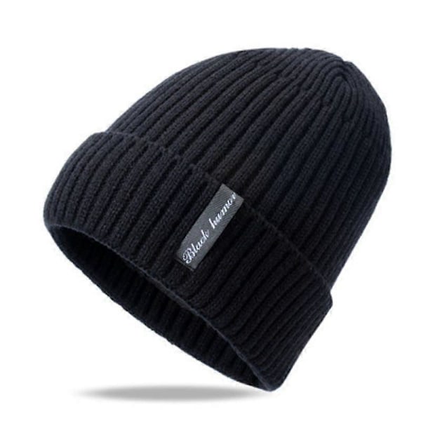 Mössor för män 30% Merinoull Stickad Mössa, Vintermössor för kvinnor Tjockt Varmt Foder, Mössa för kvinnor Kallt Väder Skull Cap