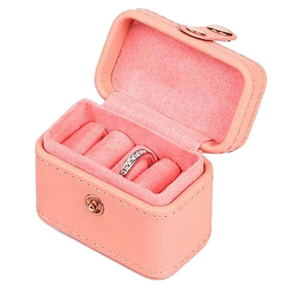 Ringbox Liten Smyckeskrin Flickor Organizer Resefodral Förvaringslåda