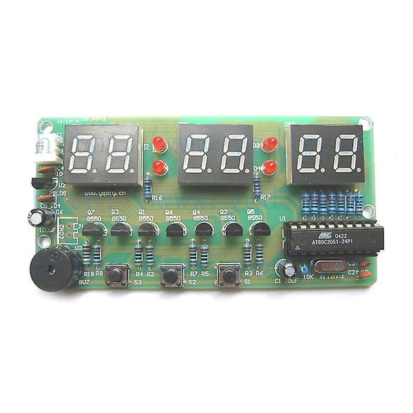 C51 Digital Elektronisk Klokke Sett 6 Bits Elektroniske Deler Og Komponenter Diy Kit