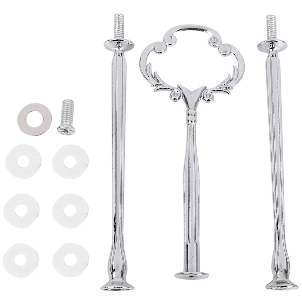 1 set 2 3-vånings tårtfat Stativ Tung Metall Mitt Handtag Passande Hårdvara Rodshape: utsmyckad Viktorianisk Färg: guld Antal: 1 set