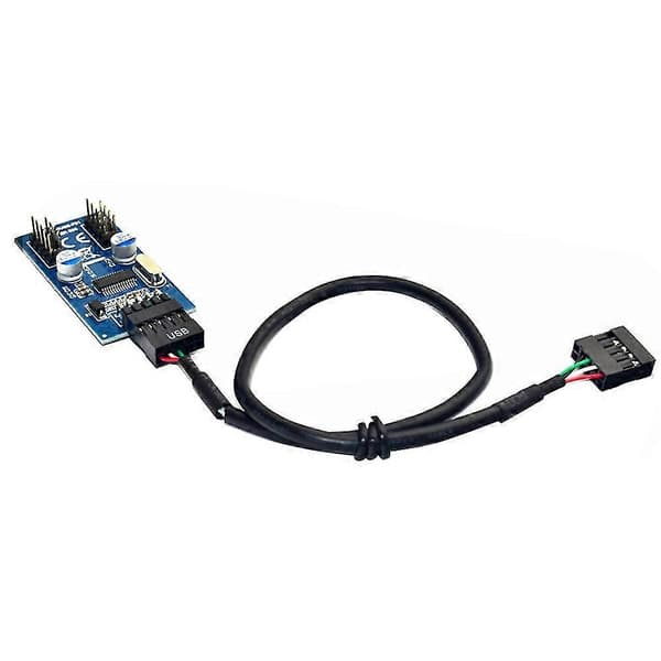 9Pin USB Header Han 1 til 2/4 Hun Extension Kabel Kort Desktop 9Pin USB HUB USB 2.0 9 Pin Connector Adapter 30cm 1STK