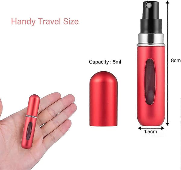 4 stycken 5 ml Parfymsprayflaskor, Återfyllningsbara Parfymsprayflaskor, Mini Bärbara