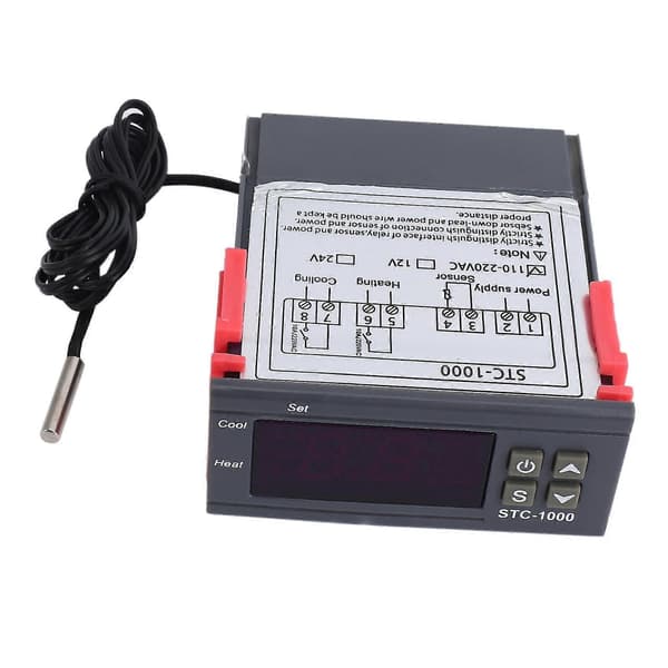 5x 220v Digital Temperaturkontroller Termostat Med NTC - STC-1000
