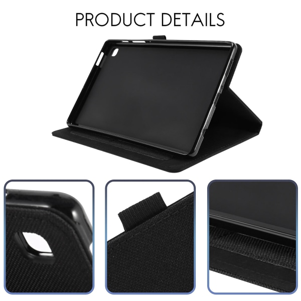 For Galaxy Tab A7 Lite 8,7 tommer 2021 (sm-t220 / T225) Beskyttelsesveske Bakdekselbrakett med lomme