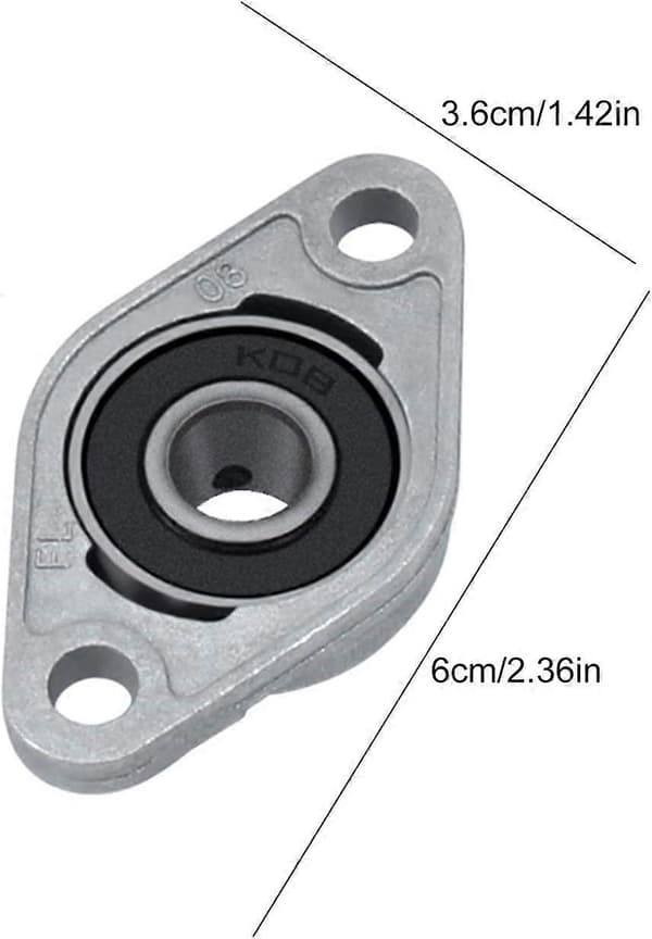 Sink Alloy Flenset Putelager KFL Serie Boringsdiameter 10mm Stål Settskrue Låsing Ho