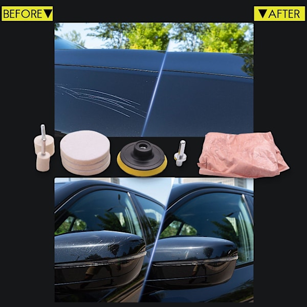 8 stk 120g Cerium Oxide Glass Polishing Kit for Deep Scratch Remover for Windscreen Windows Glass Cl