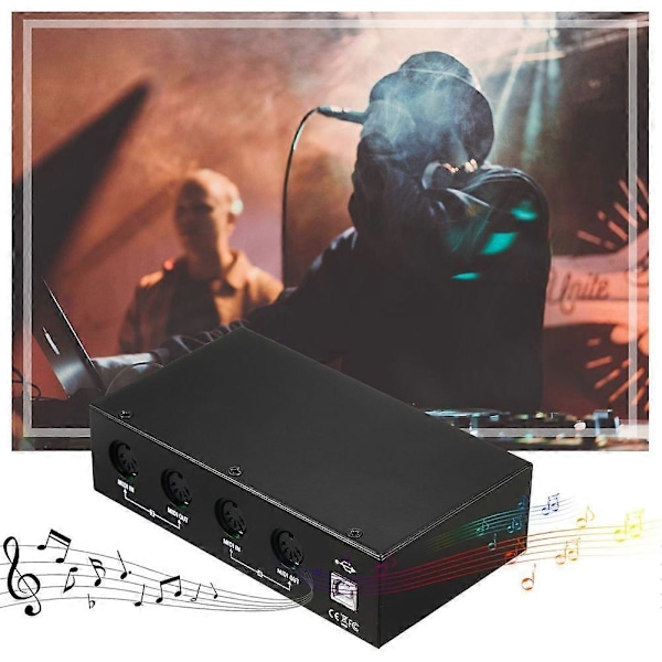 UM4x4 USB MIDI Interface 4 ind / 4 ud 64 MIDI-kanaler 4i/4o + Merge 2i4o MIDI-boks