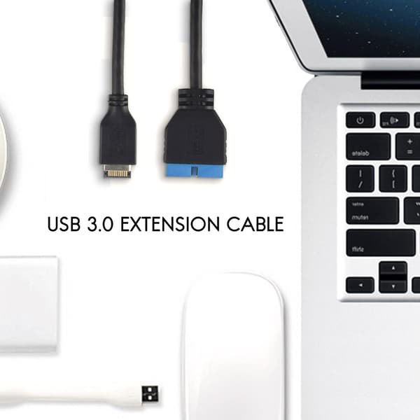 USB 3.1 Front Panel Header til USB 3.0 20-pins Header Forlængerkabel til Bundkort 20cm