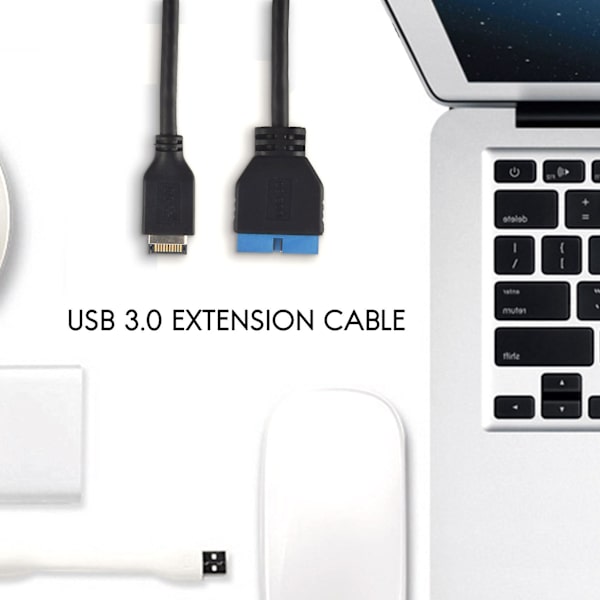 USB 3.1 Frontpanel-Header till USB 3.0 20-stifts Header Förlängningskabel för Moderkort 20cm