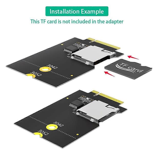 SD-kortti TF SDHC SDXC NGFF Key B -sovitin (tukee USB-väylää, ei SATA-väylää)