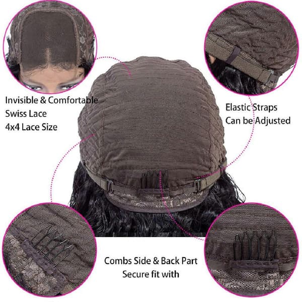 Peruker för Kvinnor Peruanskt Lockigt Hår Peruk Glueless Lace Front Hårperuker