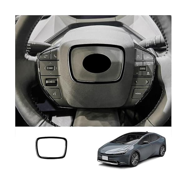 Til Prius 60 Series 2020-2023 Blank Sort Bilrat Ring Trim Interiør Ramme Dæk Trim