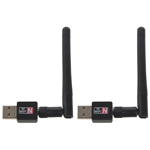 2x Mini USB Wifi-adapter 150mbps 2db Wifi Dongle Mt7601 Wi-fi-mottagare trådlöst nätverkskort 802.11