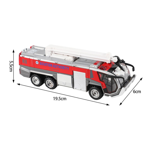 1:32 Lufthavnsbrandbil Brandbil Elektrisk Die-cast Ingeniørkøretøjer Bilmodel Legetøj Med Lyd