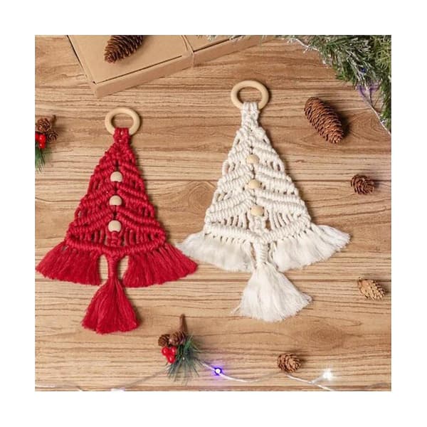 3 stk DIY Tre Macrame Kit, Macrame Vevd Tre DIY Kit, Vevd Macrame Trær DIY Veggdekor, Macra