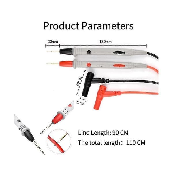 Universal Multimeter Testledninger Kabel Ac Dc 1000v 20a Iii Måleprober Pen Til Multimeter Test
