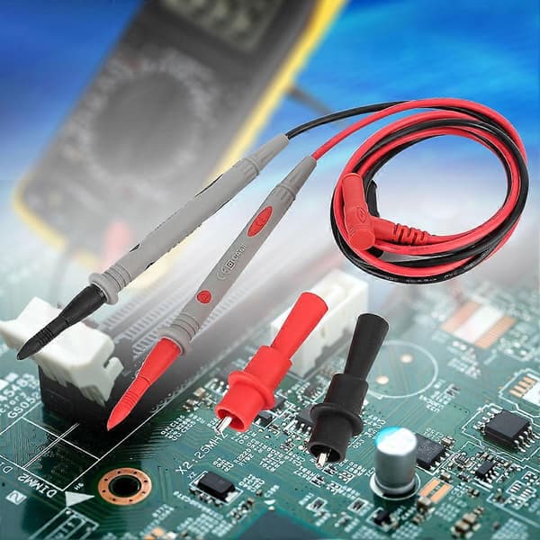 PT1006 Digital Multimeter Krokodillenklemme Sondenpenn   1000V 20A Testledning 90cm