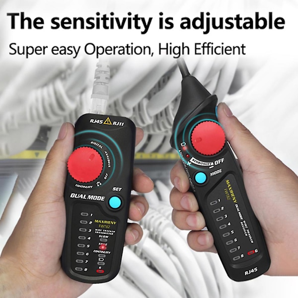 Bside Fwt82 Nettverkskabelsporer Ledningstester Profesjonell Rj45 Rj11 Telefontoner Ethernet Lan Tracer Detektor Linjefinner