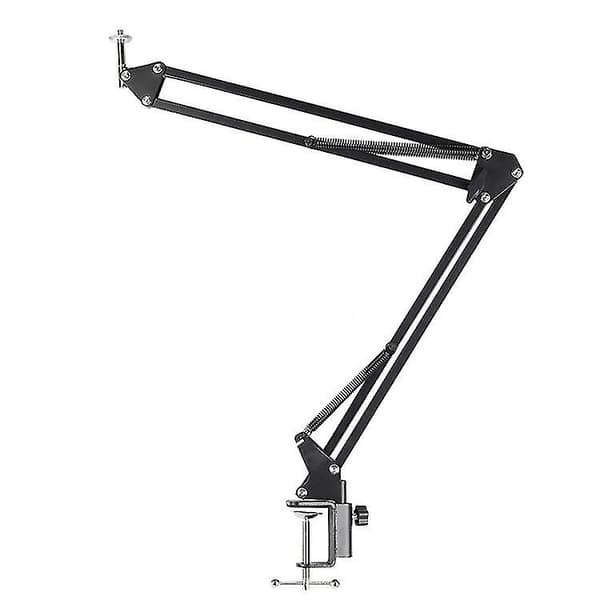 Overhead Tripod Mount til Kamera Webcam Ring Light, Fleksibel Over Head Arm til Iphone med Telefonholder og Kuglehoved, Bordstativ Tilbehør