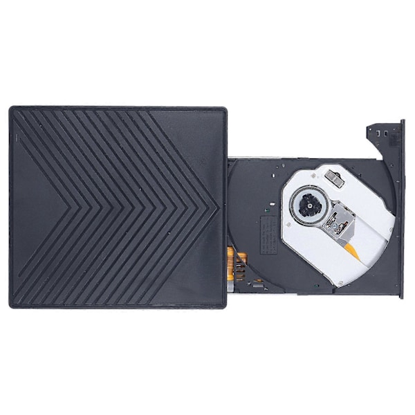Extern CD DVD-enhet Ultratunn 6 i 1 Plug and Play Typ C USB Optisk Enhet HUB CD-brännare för Laptop Desktop PC YEMMA