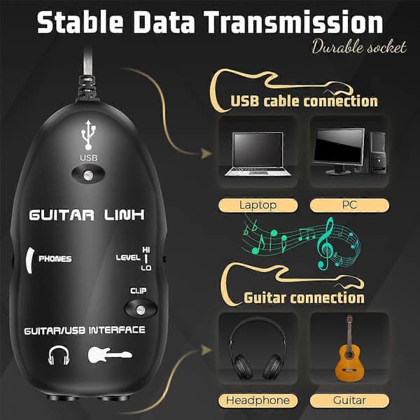 Kitara-USB-liitäntäkaapeli / Tietokoneen tallennus CD-studio kannettava