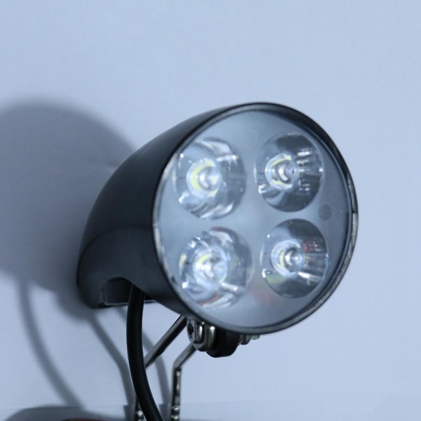 36v 48v Ebike Light Scooter Lampe Elsykkel 4 Led frontlykt Ultra-lys spotlight med